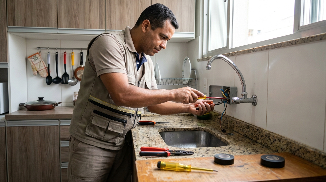 Instalação em Cozinha ou Área Gourmet em Limeira‑SP